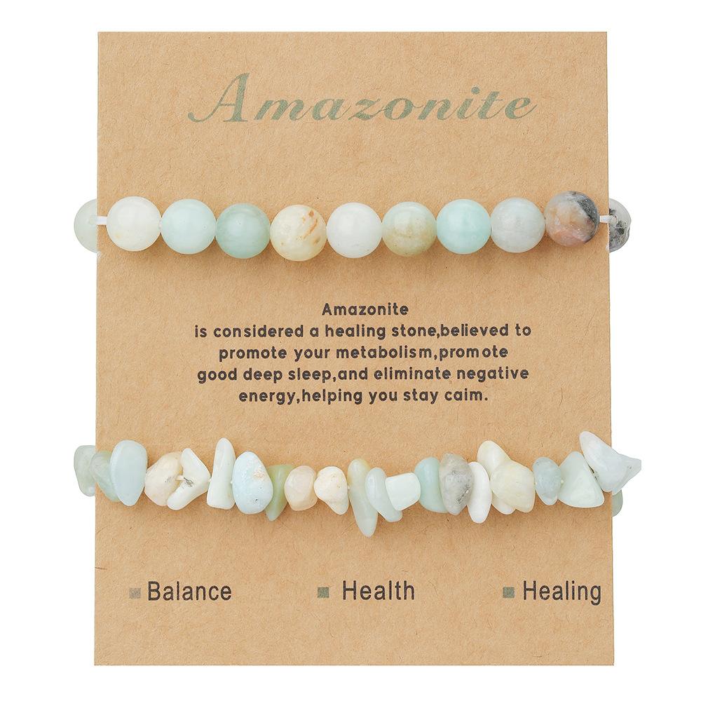Popular natural stone beaded bracelet, European and American color high-end irregular crystal gravel bracelet.