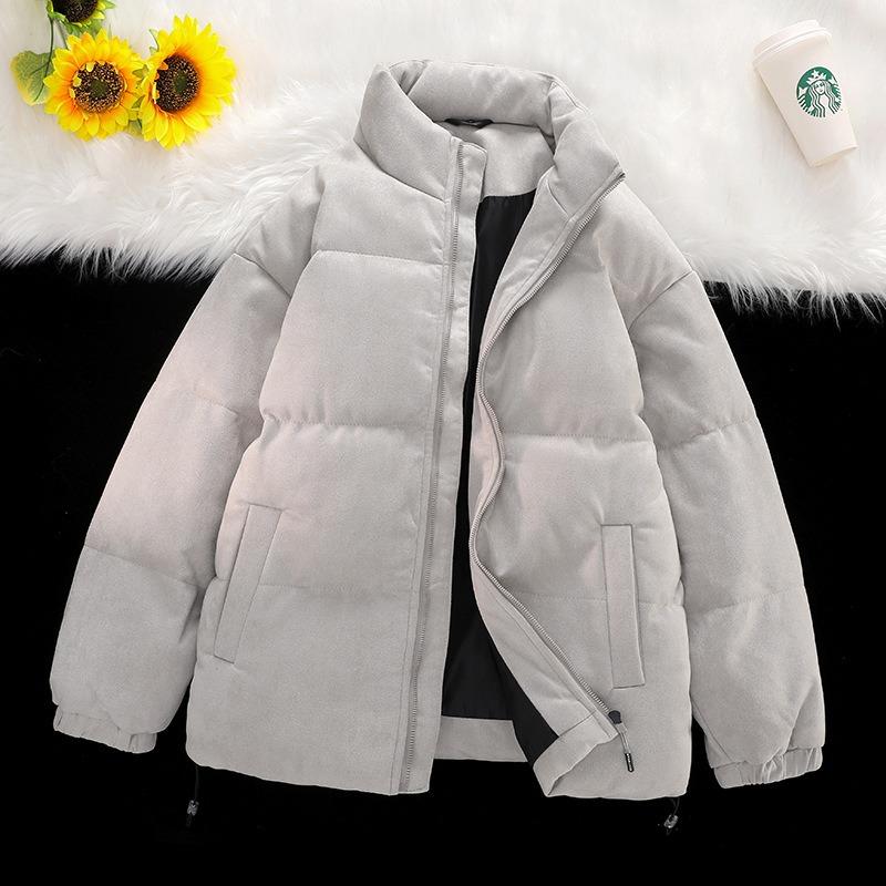 Suede Cotton Coat Menwinter Stand Collar Cotton Jacket Youththickened