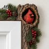 Charming Animal Door Topper Chipmunk Tree Hollow Topper, Squirrel Owl Wooden Frame Sign, Whimsical Handcrafted Wood Art Animals Corner Ornament,
