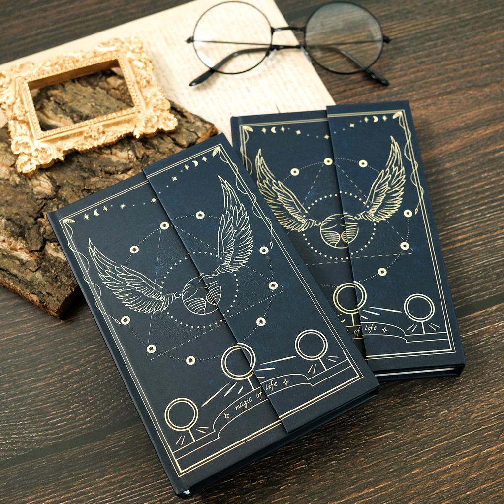 Magic Snitch Series Retro European Literary Printed Notebook Hard Surface Magnetic Buckle Student Diary Handbook