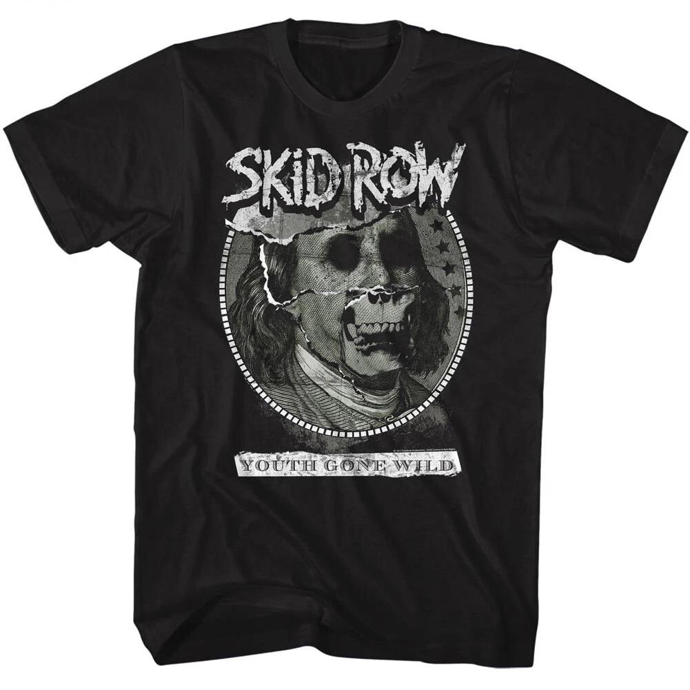 Skid Row Youth Gone Wild Ben Franklin Face Men s T Metal Band Music Merch S