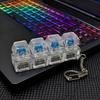 2-pack Keyboard Stress Relief Toy - 4-key Backlit Stress Relief Keyboard Keychain, Backlit Mechanical Keyboard Clicker Toy, Portable Stress Relief Toy