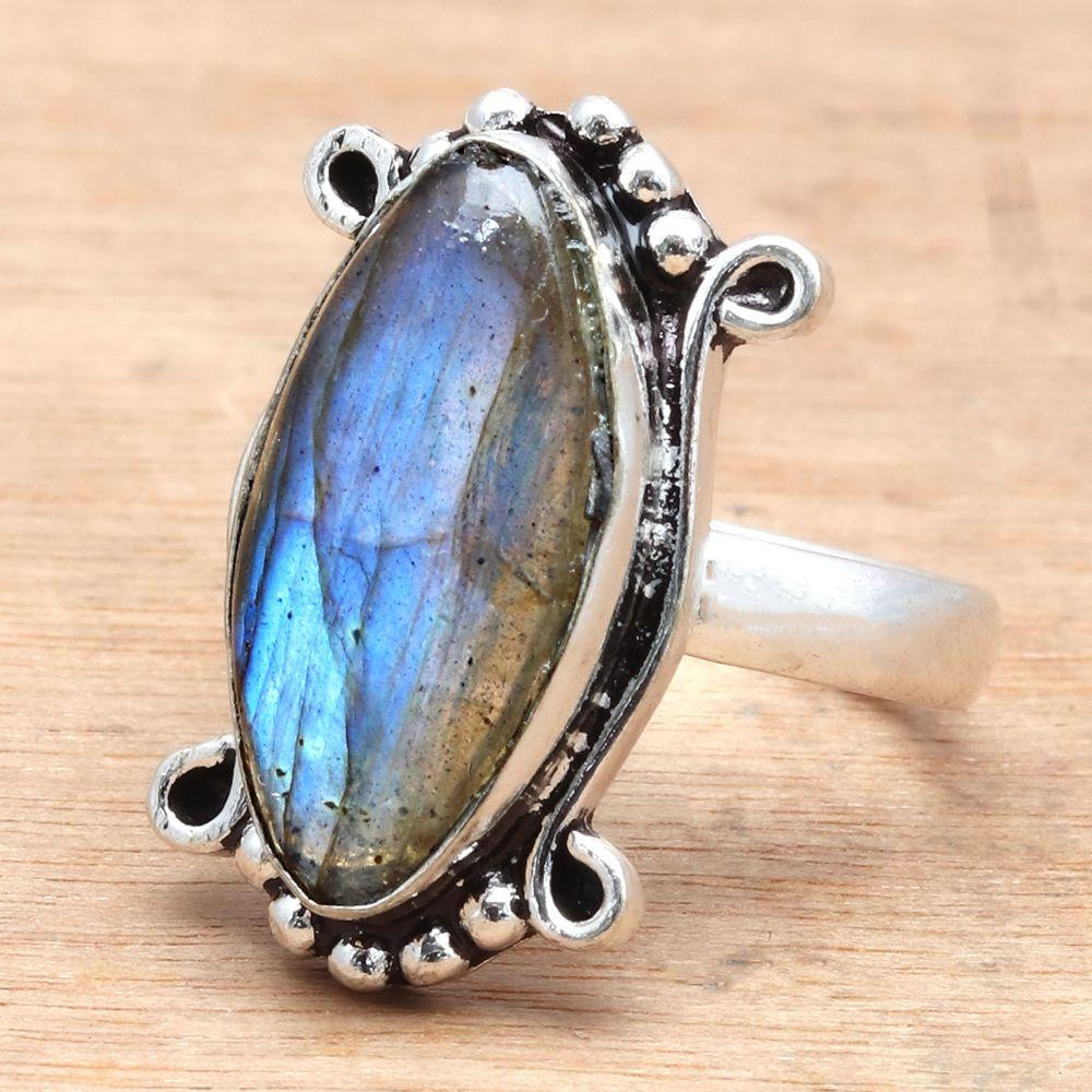Labradorite Gemstone Handmade Silver Jewelry  "8"