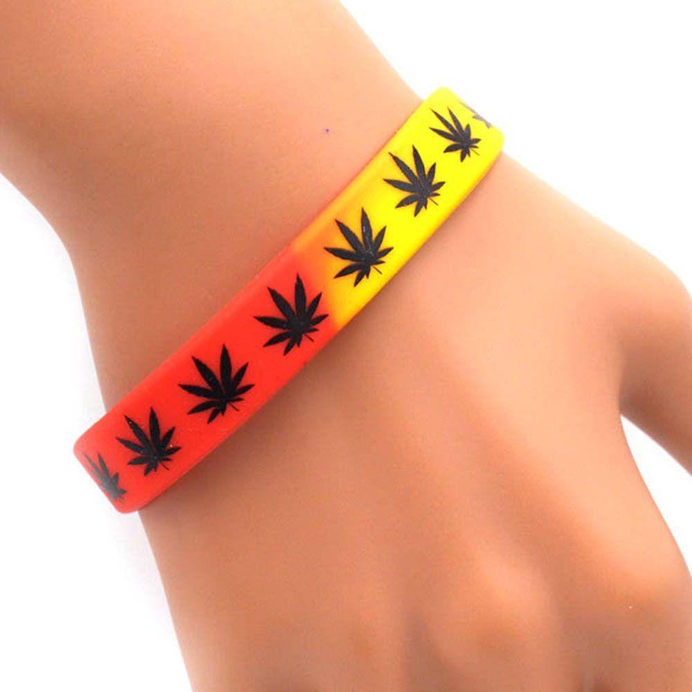 Silicone Maple Leaves Fashion Jewelry Bangle Silicone Bracelet Maple Leaf Bracelet Wristband