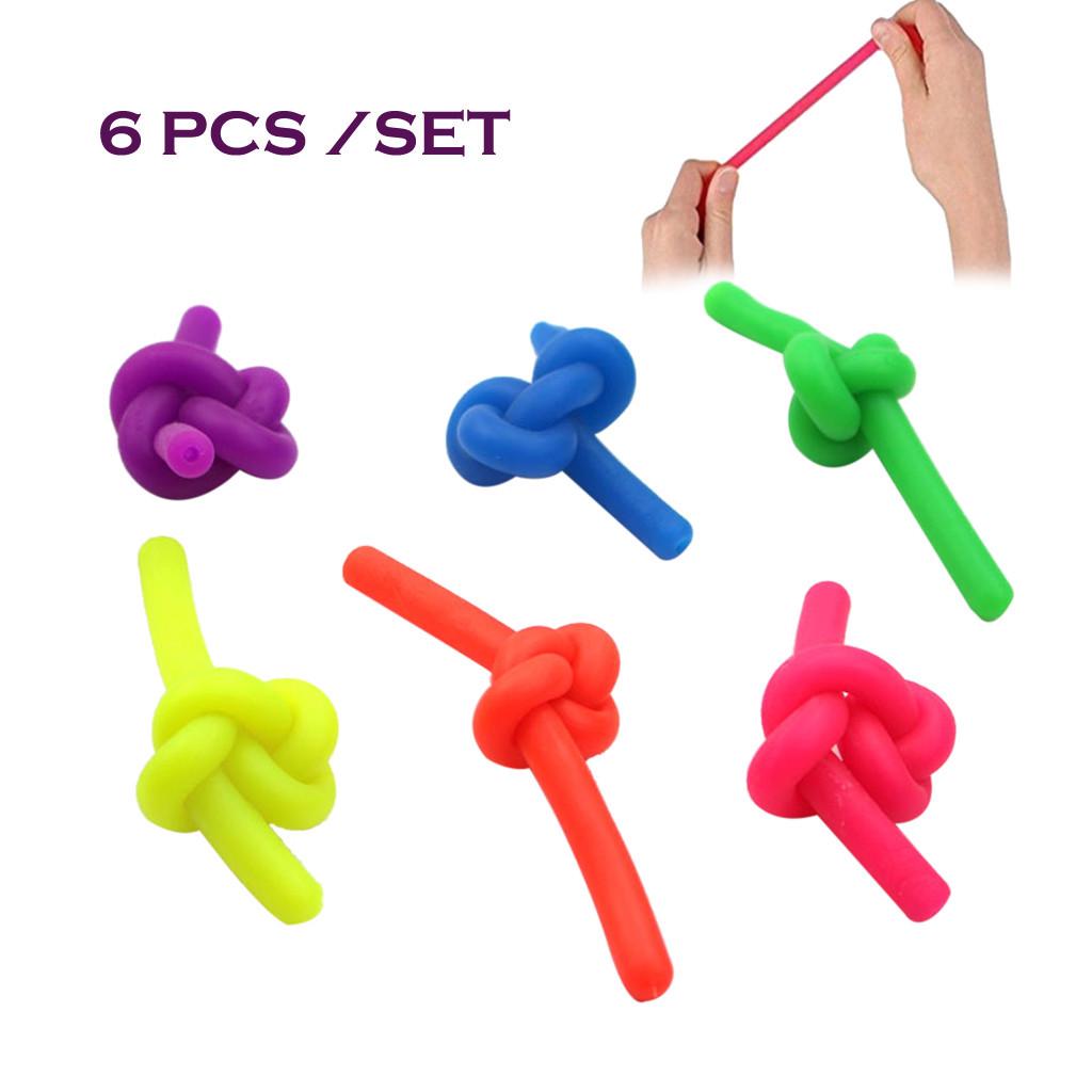 Buy Stretchy String 6Pcs/Set Fidget Toys Anti-Anxiety Squishies Sensory ...