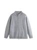 Unisex Double Zipper Japanese Retro Knit Cardigan for Spring/Autumn