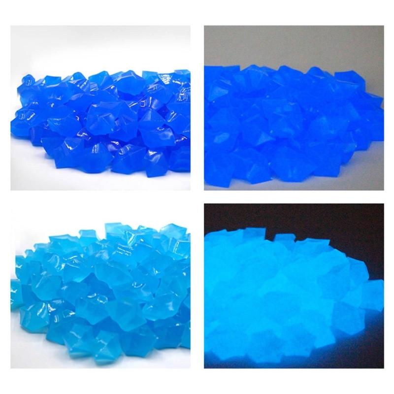 300pcs Mini Luminous Stones 14mm Glowing in Dark Garden Pebbles Ornament for Aquarium Colorful Artificial Stone Ornament