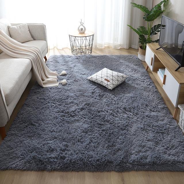 Fluffy Soft Living Room Large Carpet Furry Bedroom Area Decorative Floor Mats Home Essentials Children Tatami Nordic Velvet Rugs