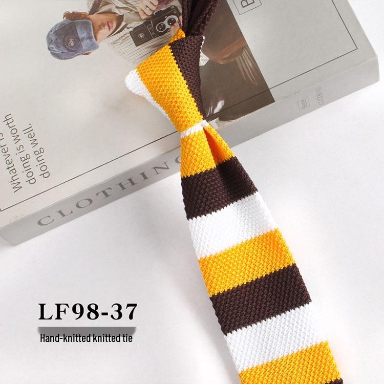 Stylish British Casual Slim Fit Knit Wool Tie, Unisex, 6cm Width.