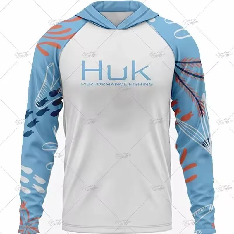 Mens Womens Quick-Dry UV Protection Hooded Fishing Shirt Lightweight Breathable Outdoor Performance Top