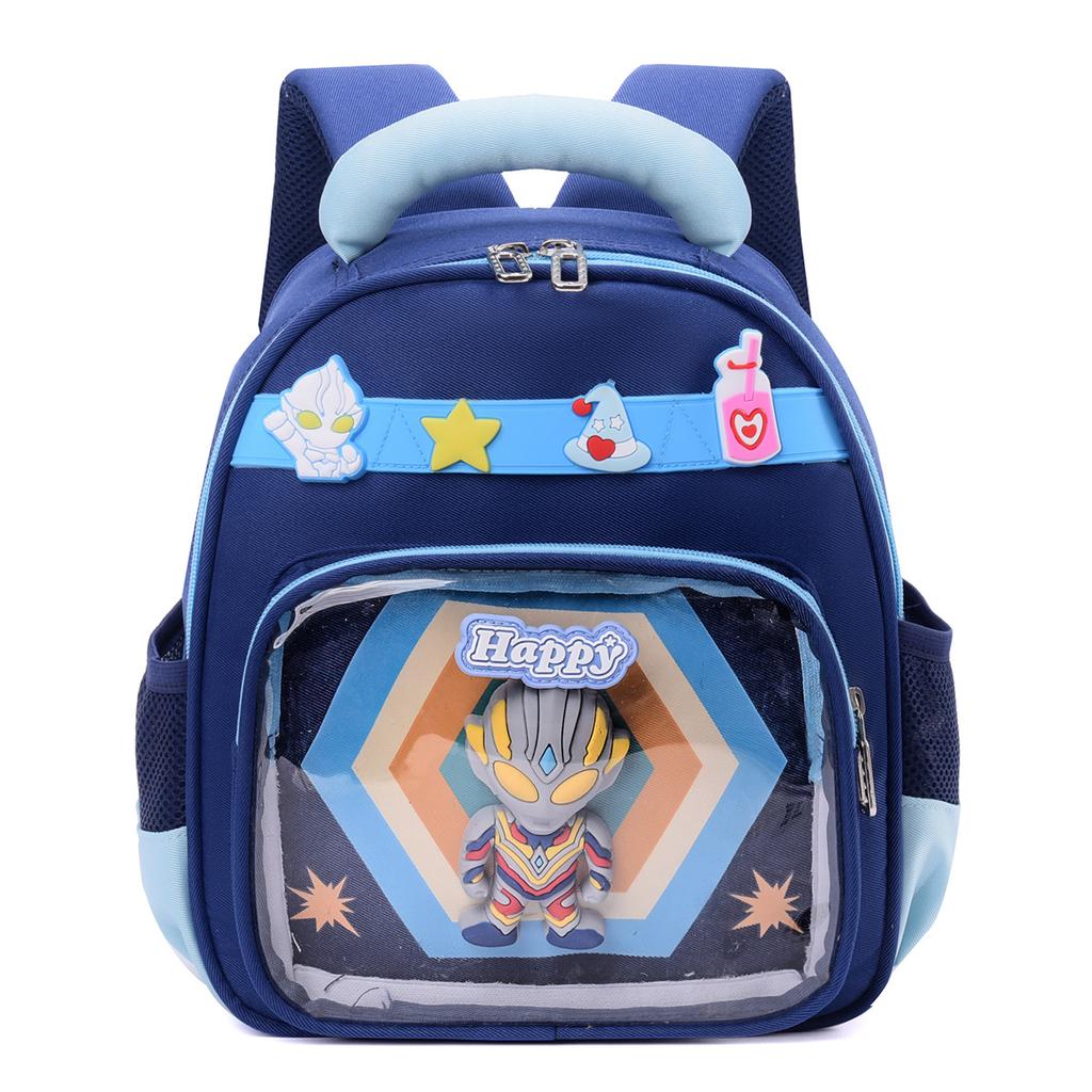 Children'S Backpack Cartoon Animation Transparent Window Boys And Girls Backpack Kindergarten Children'S Schoolbag