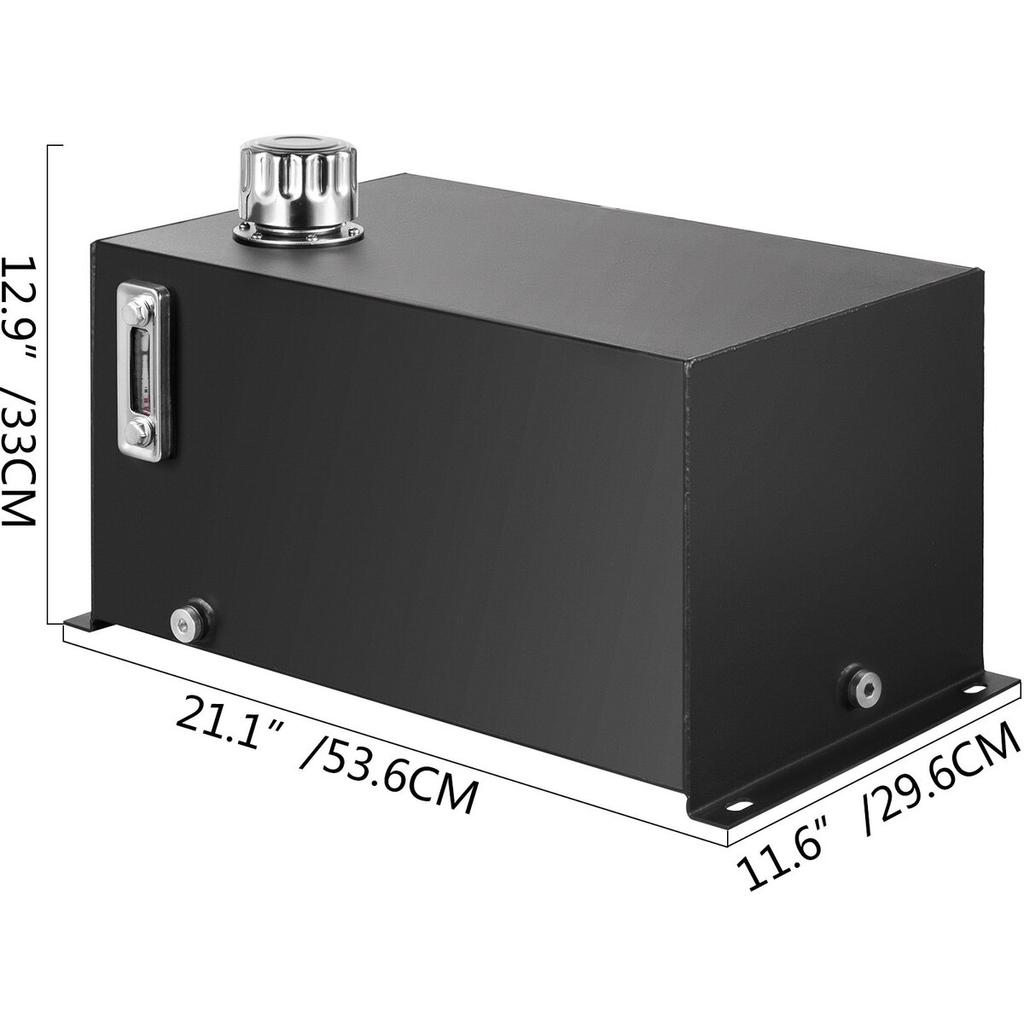 Hydraulic Fluid Tank 10 Gal Fuel Tank Heavy Duty Hydraulic Steel Tank Reservoir, Gasoline Transfer Tanks, Hydraulic Reservoir with Strainer Temp Gauge