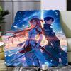 Anime Sword Art Online Kirito Asuna Printed Picnic Blankets Warm Blanket Soft and Comfortable Blanket Home Travel Birthday Gift
