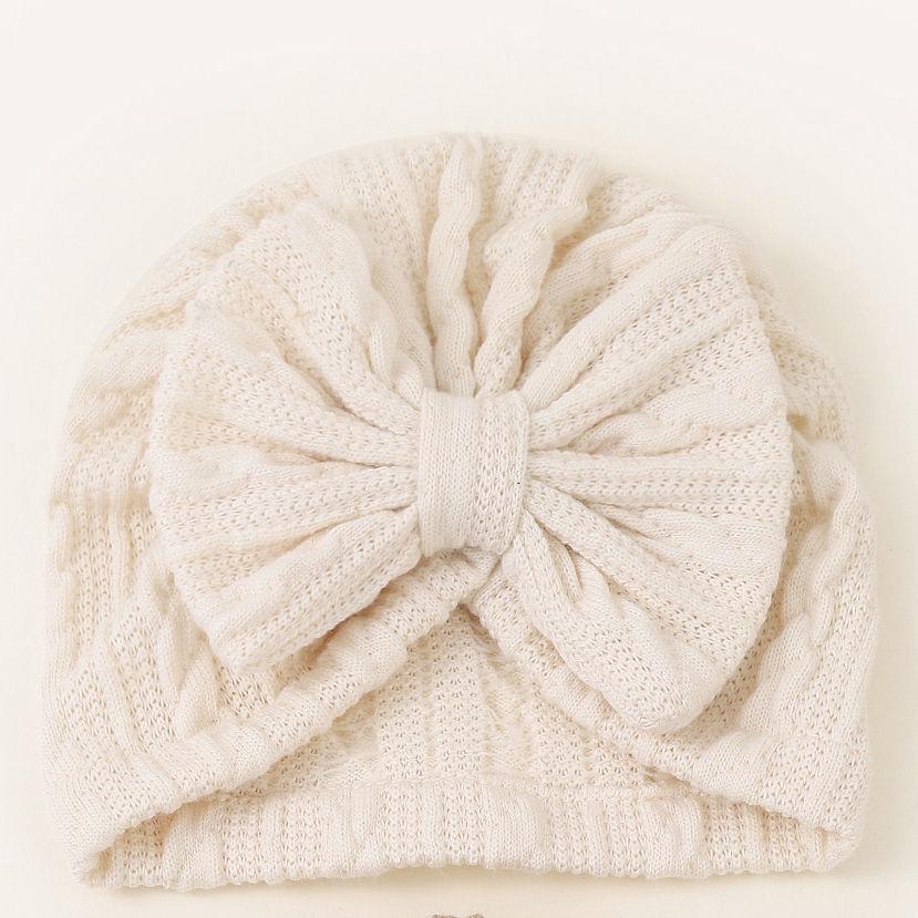 Four Seasons Newborn Bow & Headscarf Hat - Cute, Protective Baby Fontanelle Hat