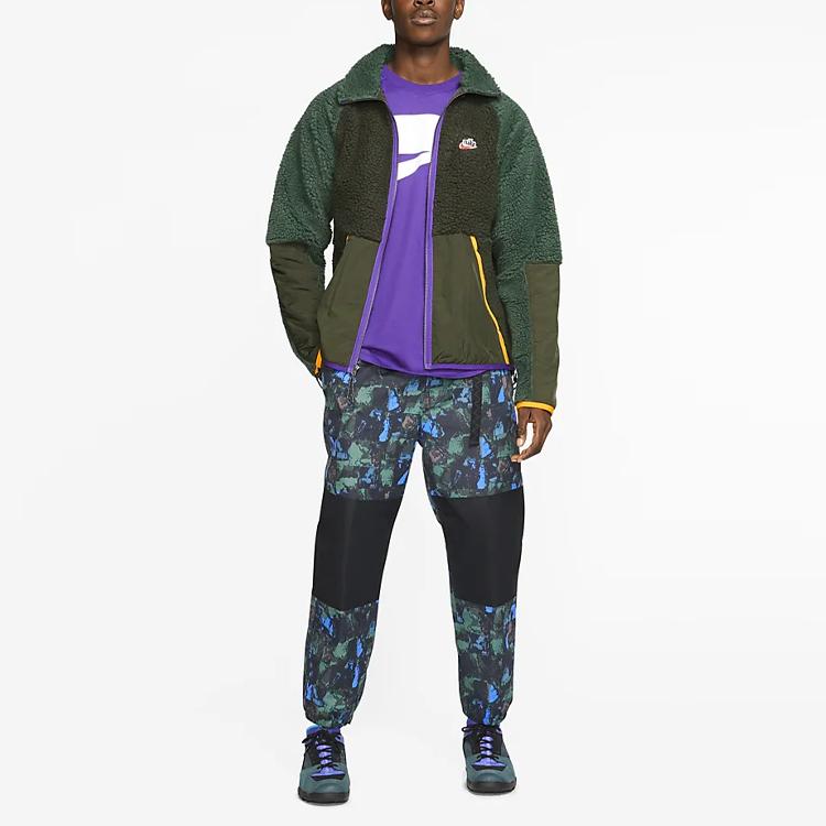 Nike Colorblock Stand Collar Warm Jacket Men Outerwear Green BV3722-355