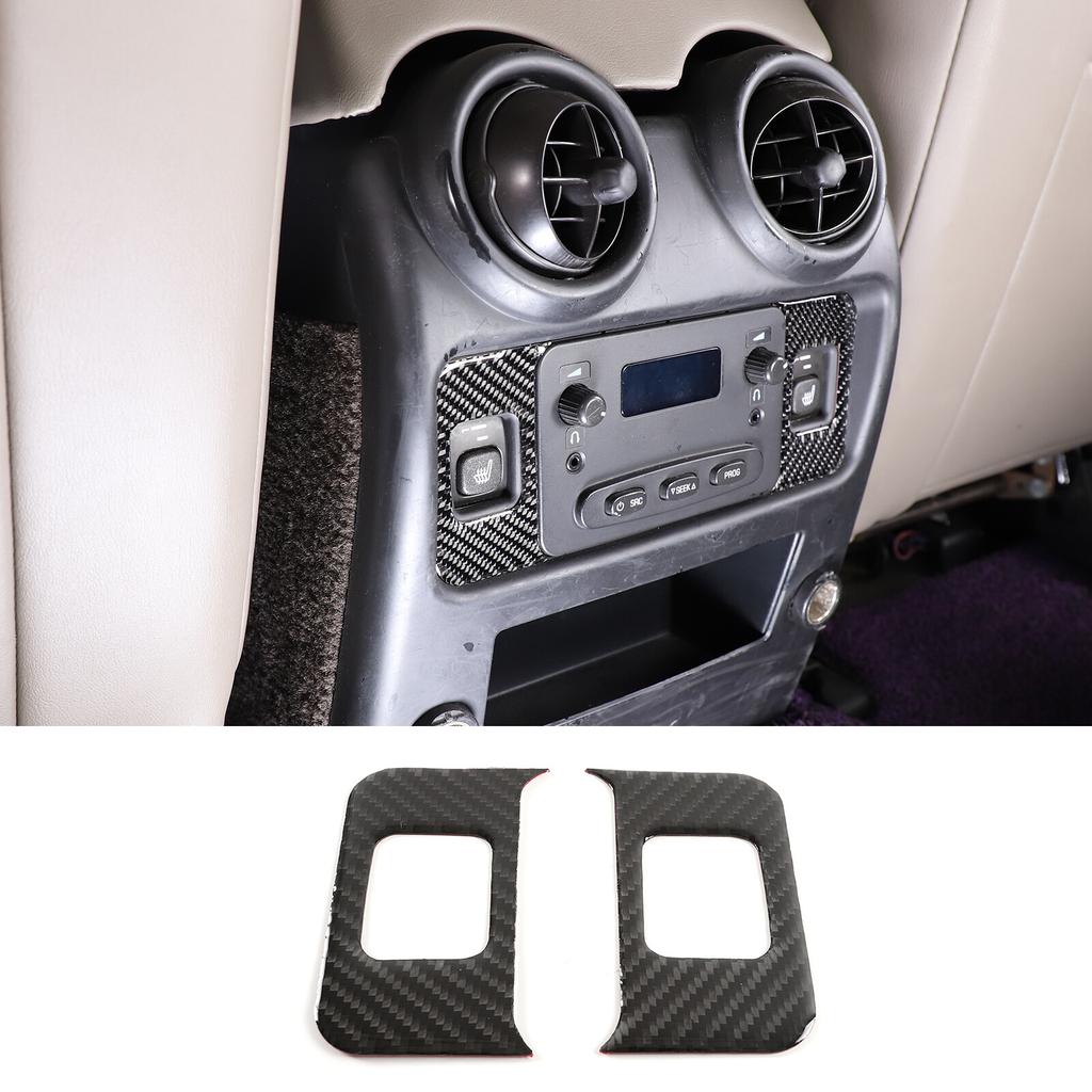 Carbon Fiber Rear Air Vent Heating Cover Trim Sticker For Hummer H2 2003-09