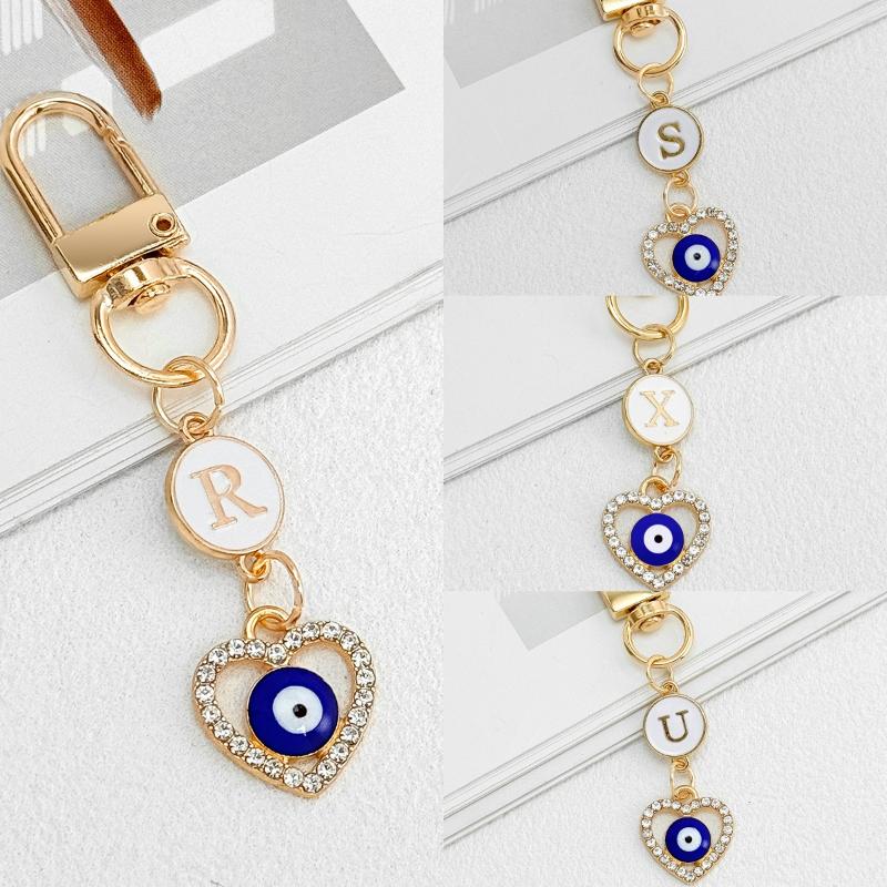 Portachiavi con Zircone a Forma di Cuore Lettere A-Z Iniziali Alfabeto Portachiavi Ciondoli Portachiavi Auto Portachiavi Borsa Pendenti Accessori Gioielli Regalo