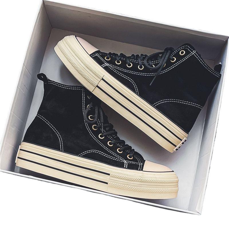 Buty płócienne męskie wysokie jesienne niszowe retro sportowe buty deskorolkowe platforma młodzieżowe Maillard marka trendowa buty codzienne