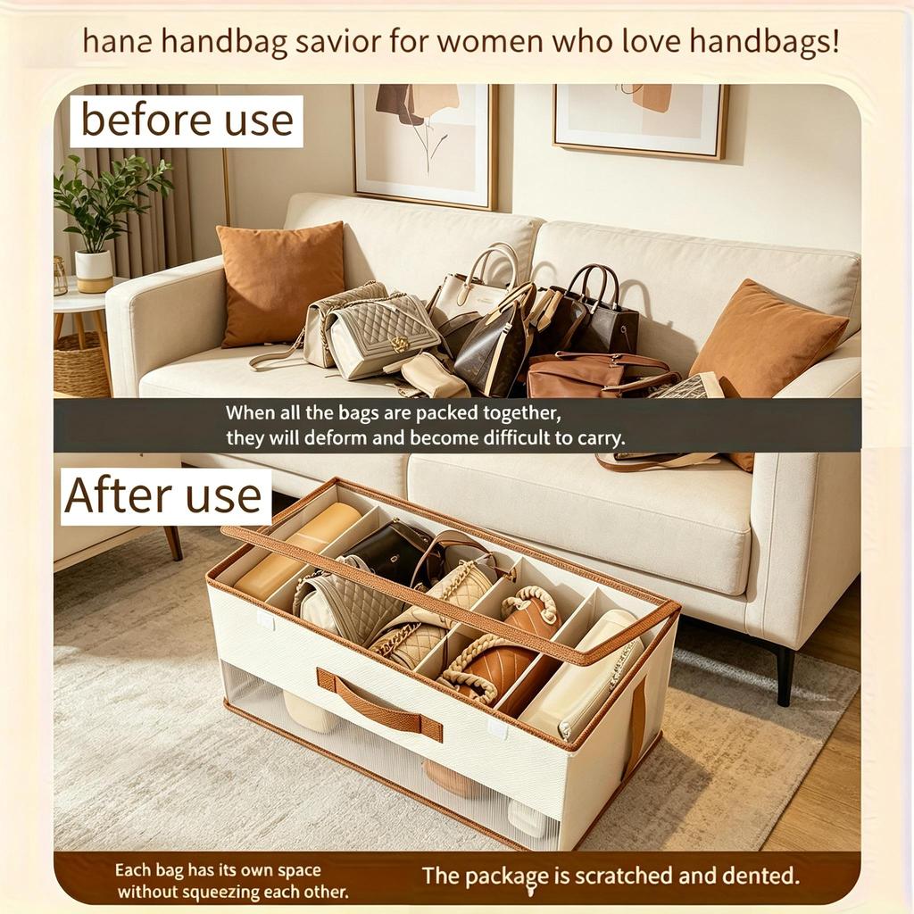 Storage Boxes for Bags, Designed to Save Space And Organize Items. Ideal for Rental Homes, Dorms, And Household Use