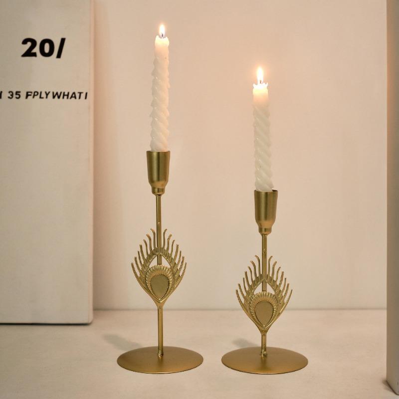 Metal HandicraftsRetro Candlelight Dinner Props Romantic Table Decorations Candlestick Ornaments