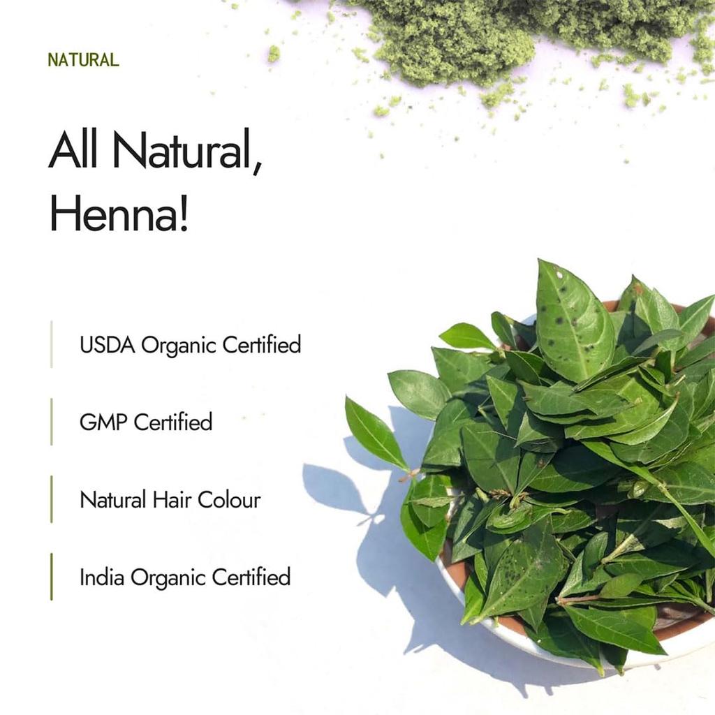 Kapiva Hair Rituals Organic Henna Powder 100 g X Pack of 2 Natural Hair Coloring & Conditioning Herbal Hair Care Powder