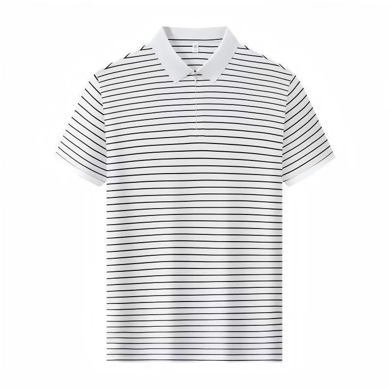 Qiaogerei Men s Cooling Striped Sun Protection Polo T-Shirt XL