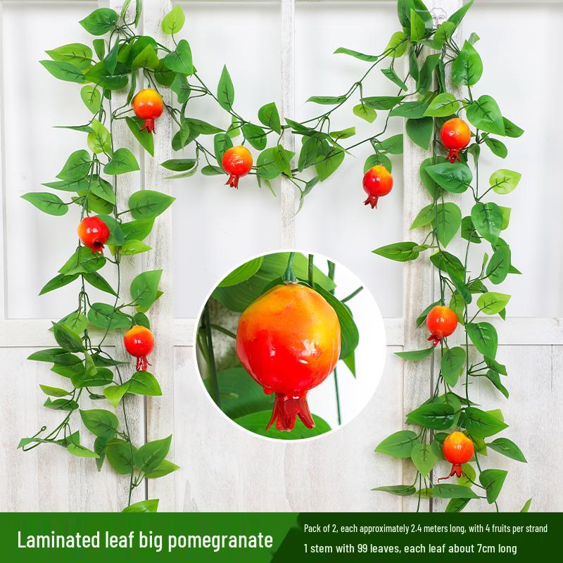 Artificial Grape Leaves and Flower Vine Ceiling Decoration