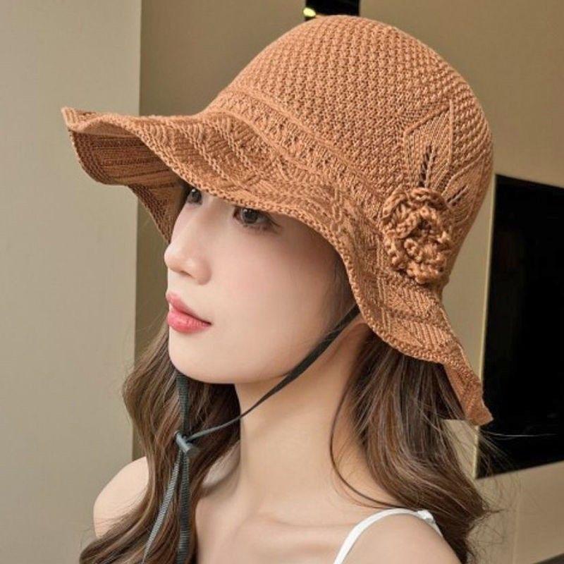 Summer washable folding hat women's large brim sunscreen sun hat women's vacation large edge cool hat