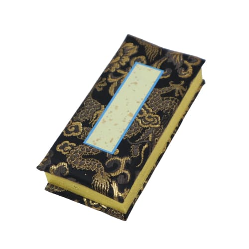 Memorial Book, Gold Brocade, Nishijin-ori, 3.5 Inches, Japanese Pattern, Dated, with Box, 10.5cm X 5cm (Golden Dragon)