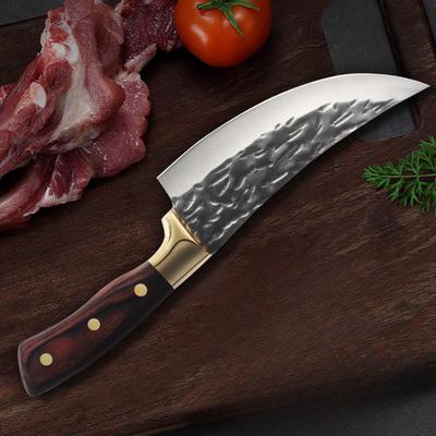 Forging Boning Butchering and Peeling Knife Wooden Handle Dividing Roast Meat Cutting Butcher Fish Scimitar