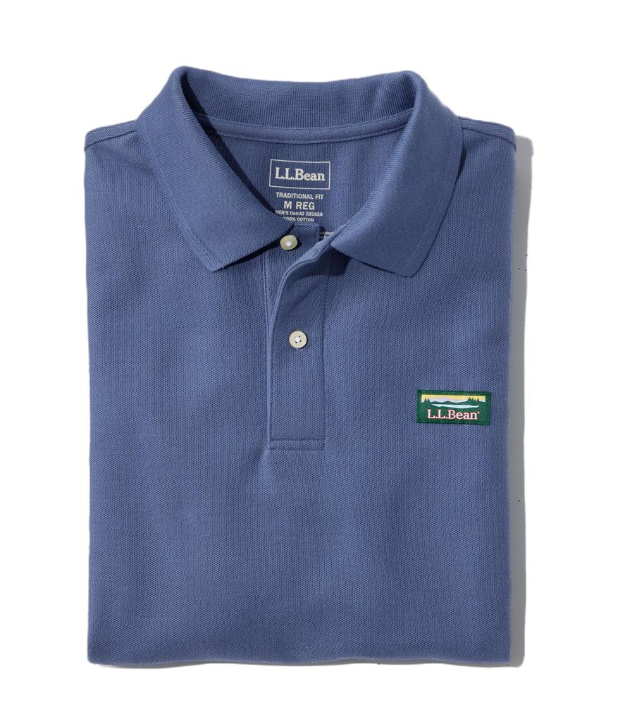 Japanische Passform Premium Double L Polo Lang mit Katahdin-Logo 1000293043 L.L.Bean Herrenhemd, Ärmel, Etikett, XXL, Weiß,