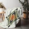 Vintage Ethnic Geometric Kilim Tribal Distressed Woven Throw Blanket Bedspread Sofa Cover