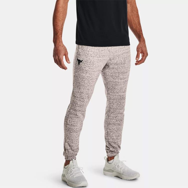 Under Armour Fitted Knit Sports Pants With Elastic Waistband Men Bottoms Gray 1361754-112