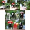No Face Man Holding Umbrella Sitting Posture Hat Mini Model Desktop Ornament For Kids And Collectors
