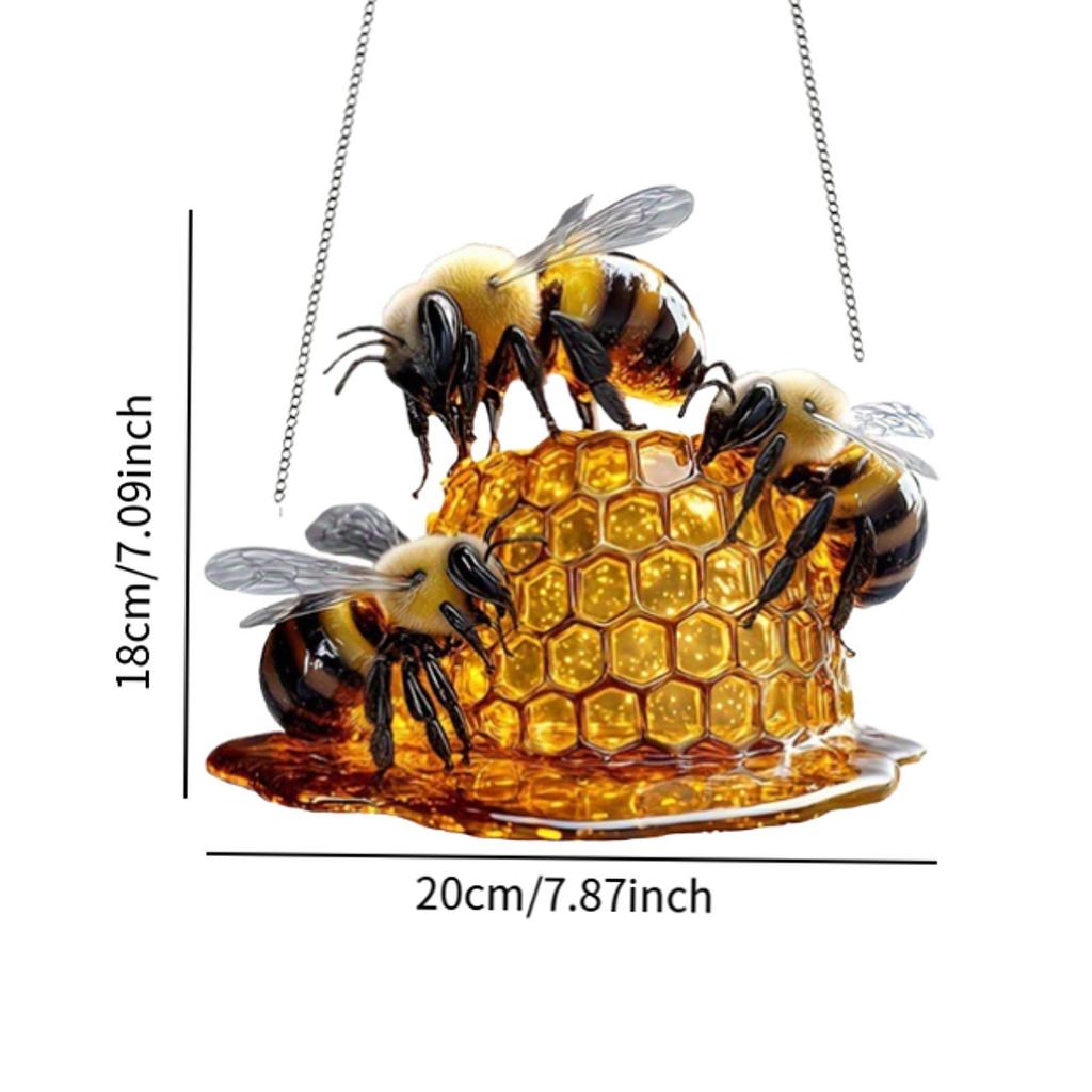 Honey Bee Decor Indoor 2D Double Sided Printing Collection Acrylic Ornament Accessories for Bedroom Door Farmhouse Window Wall
