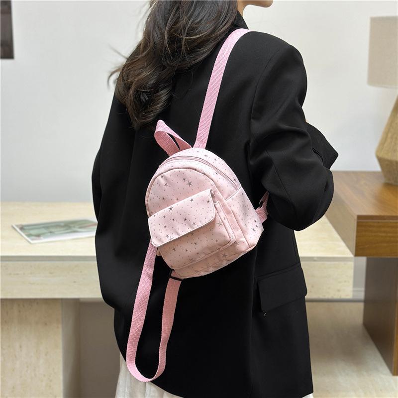 Schoolbag Korean version fashionable and simple polka dot star mini backpack women go out commuting foreign style lightweight small backpack