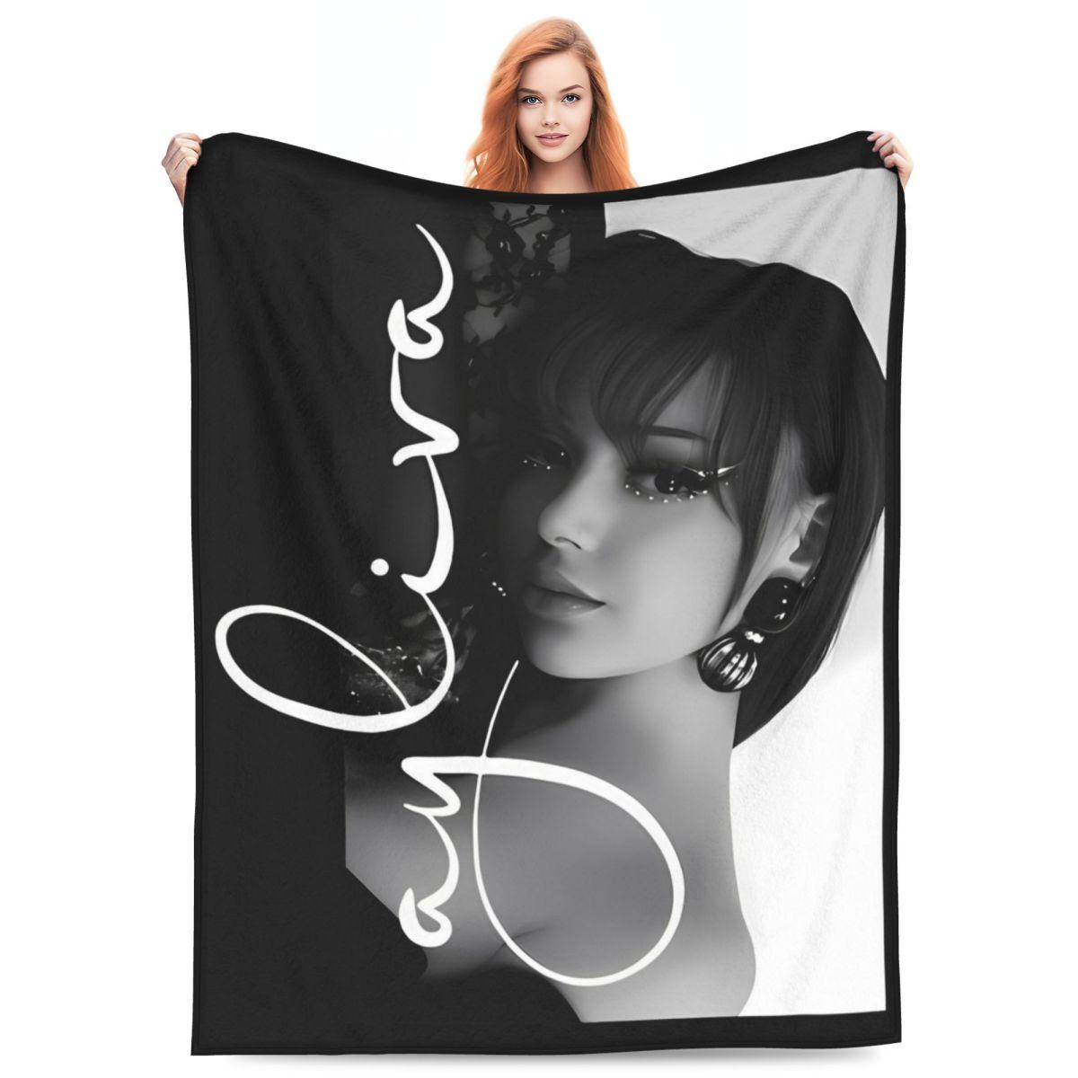 Ayliva In Liebe Tour 2024 Concert Blanket Coral Fleece Plush Winter Lightweight Thin Throw Blankets for Bed Car Rug Piece 75X95CM