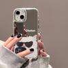 Koreańskie Słodkie Kreskówkowe Okulary Kot Lustro Etui na Telefon Dla iPhone 14 Pro Etui Dla iPhone 11 12 15 13 Pro Max X XR XS Tylna Pokrywa