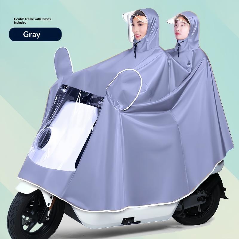 Motorcycle-Specific Full-Coverage Raincoat Double Size Made Of High-Quality Pvc Material With Waterproof Panels Ensures
