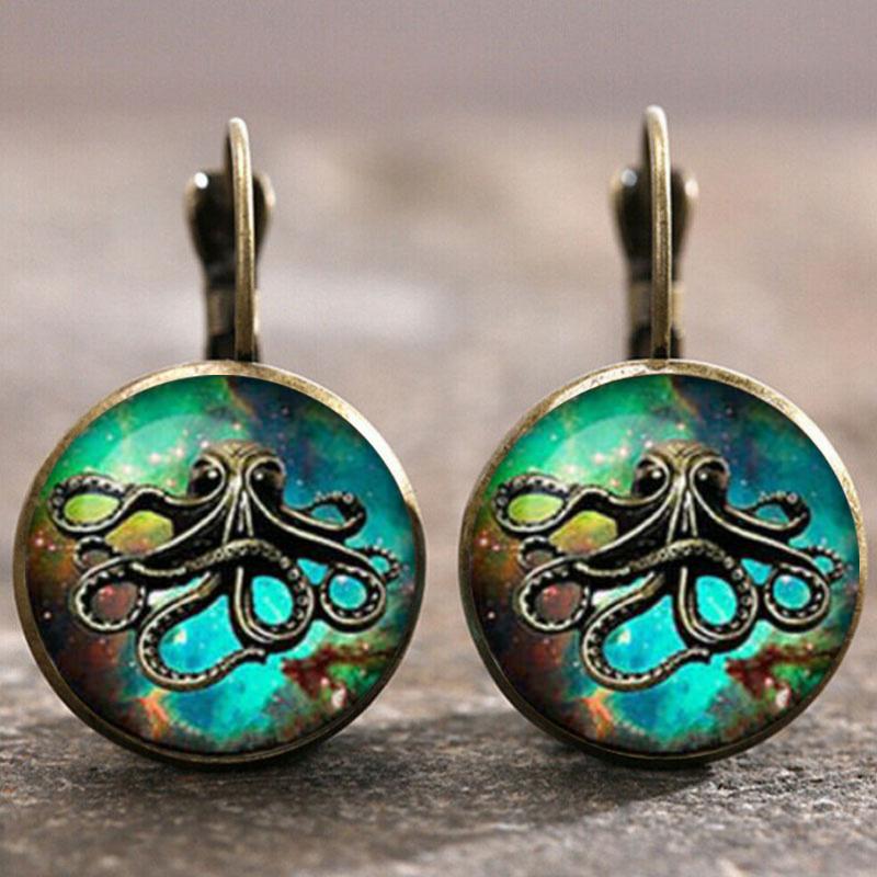 Fashion Earring Y2K Vintage Marigold Time Gem Flower Ear Buckle