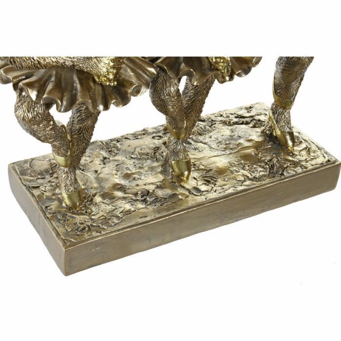 Figurine décorative - Non spécifié - Singes de ballet dorés - Résine - Bois de paulownia - 32,5 x 12,5 x 29 cm