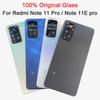 Xiaomi Redmi Note 11 Pro 5G / 11E Pro için Pil Kapağı Kapısı Arka Cam Muhafaza Arka Kamera Lens Çerçevesi Değişimi