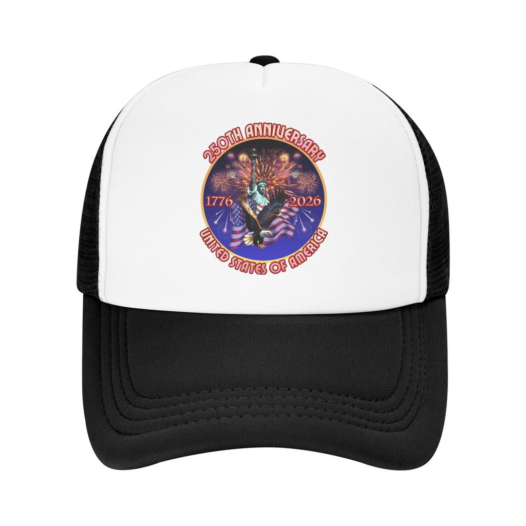 Casual America Year Anniversary Golf Cap Unisex Women Trucker Hat Formal Golf Adjustable Fit Sun Caps