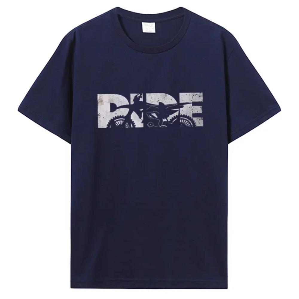 RIDE Dirt Bike Motocross Apparel Style TShirt Enduro Cross Motorcycle Racing Hip Hop Gift Clothes T Shirt Cotton Streetwear