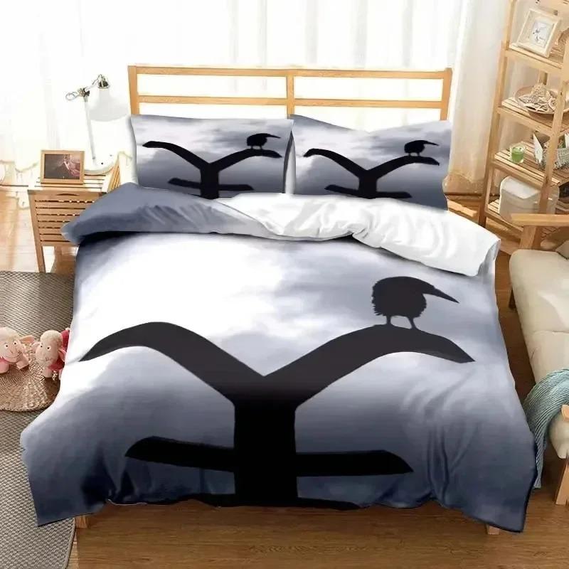 This Is My Yellow-Stone Watching Retro Fashion Bedding Set Duvet Cover Pillowcase Single Double King Size Adult Bedroom Gift