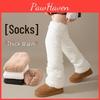 Socks Overtheknee Fleece Womens Coral Warm Autumn Winter Velvet Leg Warmers