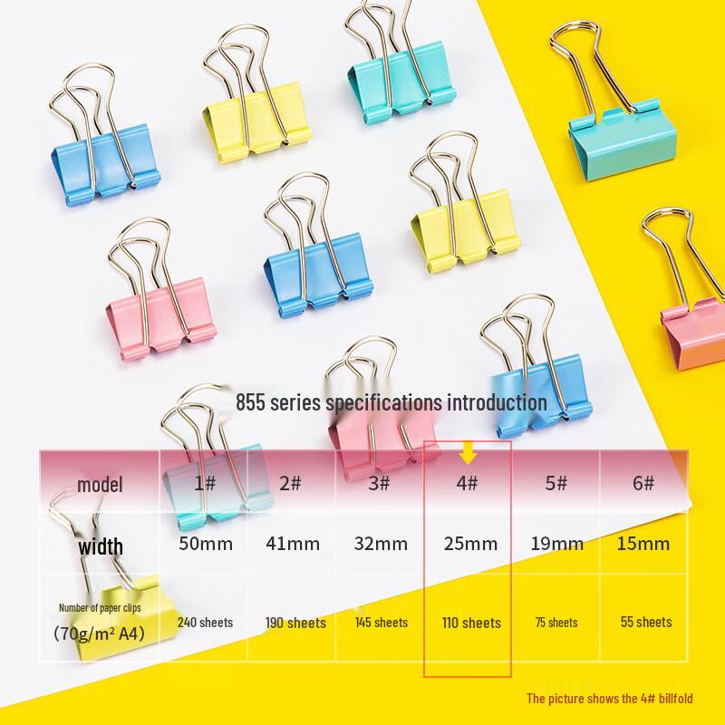 Deli 25mm Assorted Color Binder Clips