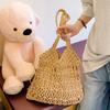 2025 Summer Weaving Hollow Out Shoulder Bags Large Capacity Beach Vacation Straw Bags For Ladies Travel Holiday Hansbags