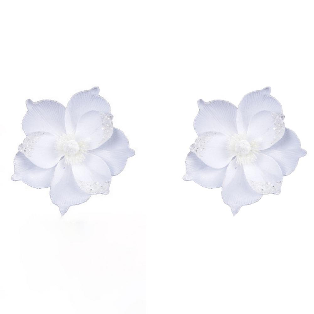 2 Pcs Hanging Simulated Flowers Flower Fake Flower Ornaments  Christmas Tree Decor