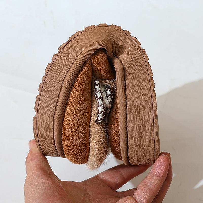 Cotton Slippers Women's Indoor Plush Winter Slippers Plush Cute Winter Warm Thick-soled Cotton Slippers